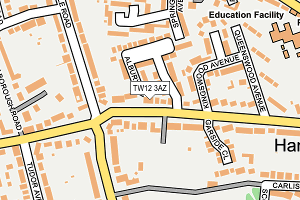 TW12 3AZ map - OS OpenMap – Local (Ordnance Survey)