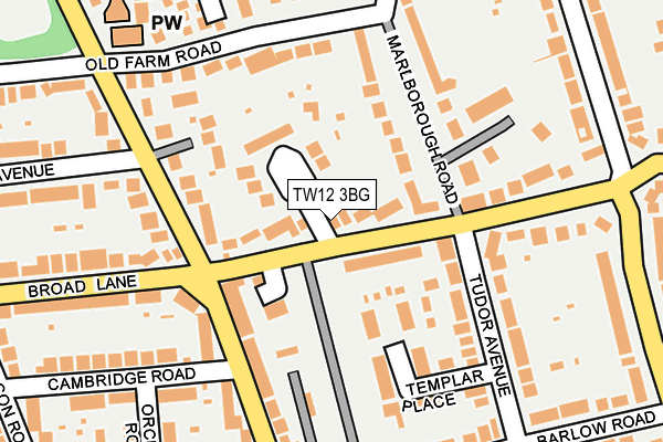 TW12 3BG map - OS OpenMap – Local (Ordnance Survey)