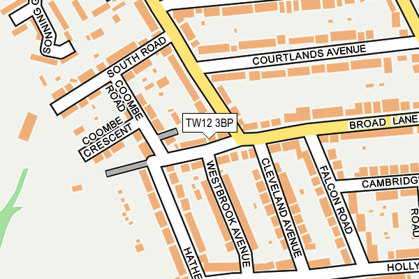TW12 3BP map - OS OpenMap – Local (Ordnance Survey)