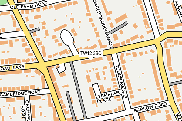 TW12 3BQ map - OS OpenMap – Local (Ordnance Survey)
