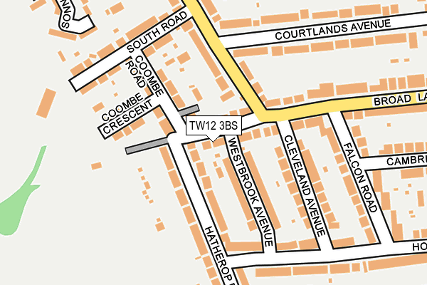 TW12 3BS map - OS OpenMap – Local (Ordnance Survey)