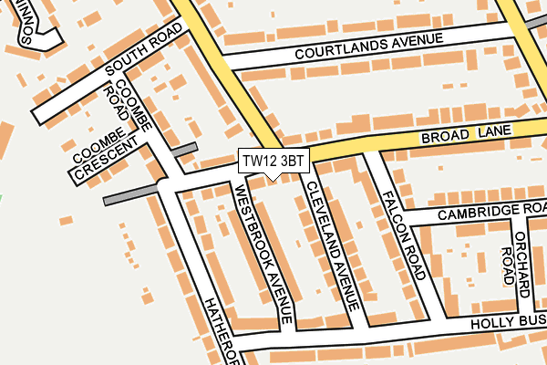 TW12 3BT map - OS OpenMap – Local (Ordnance Survey)