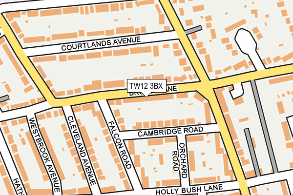 TW12 3BX map - OS OpenMap – Local (Ordnance Survey)