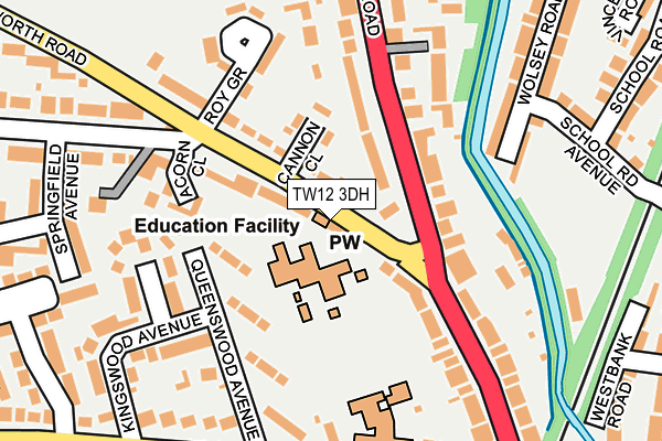 TW12 3DH map - OS OpenMap – Local (Ordnance Survey)