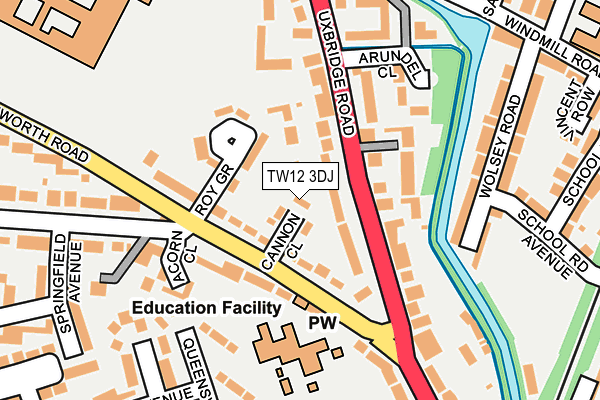 TW12 3DJ map - OS OpenMap – Local (Ordnance Survey)