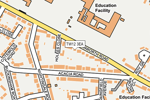 TW12 3EA map - OS OpenMap – Local (Ordnance Survey)