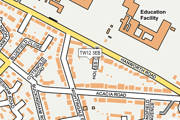 TW12 3EB map - OS OpenMap – Local (Ordnance Survey)