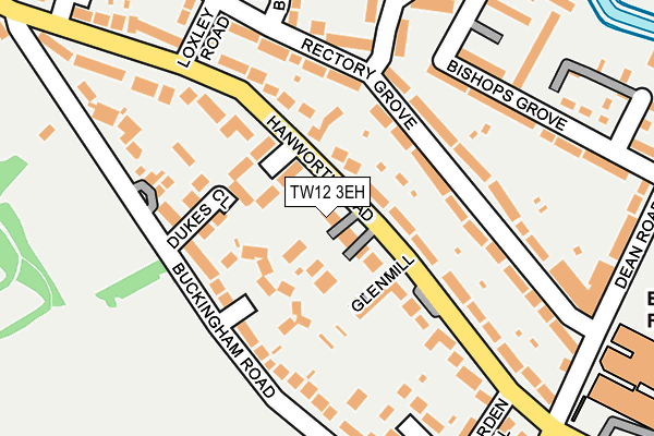 TW12 3EH map - OS OpenMap – Local (Ordnance Survey)