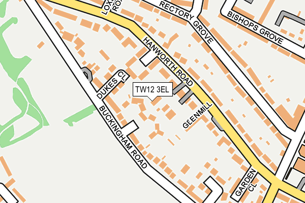 TW12 3EL map - OS OpenMap – Local (Ordnance Survey)