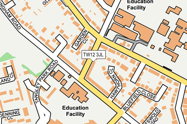 TW12 3JL map - OS OpenMap – Local (Ordnance Survey)