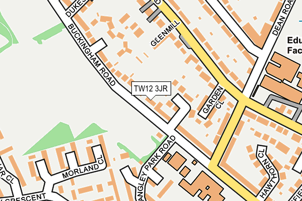 TW12 3JR map - OS OpenMap – Local (Ordnance Survey)