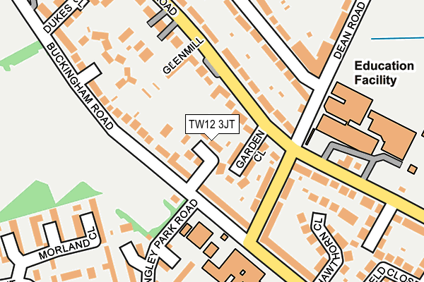 TW12 3JT map - OS OpenMap – Local (Ordnance Survey)