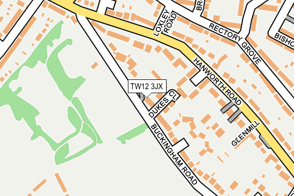 TW12 3JX map - OS OpenMap – Local (Ordnance Survey)