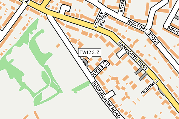 TW12 3JZ map - OS OpenMap – Local (Ordnance Survey)