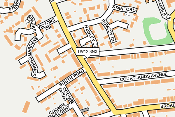 TW12 3NX map - OS OpenMap – Local (Ordnance Survey)