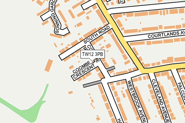 TW12 3PB map - OS OpenMap – Local (Ordnance Survey)