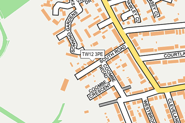 TW12 3PE map - OS OpenMap – Local (Ordnance Survey)