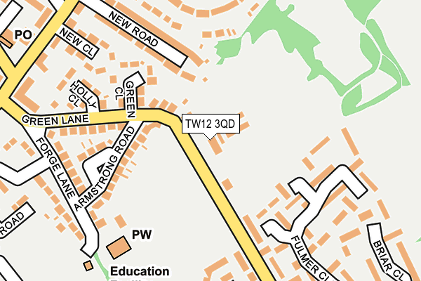 TW12 3QD map - OS OpenMap – Local (Ordnance Survey)