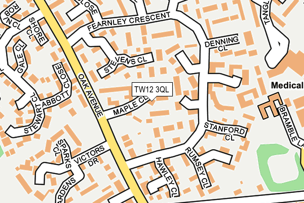TW12 3QL map - OS OpenMap – Local (Ordnance Survey)