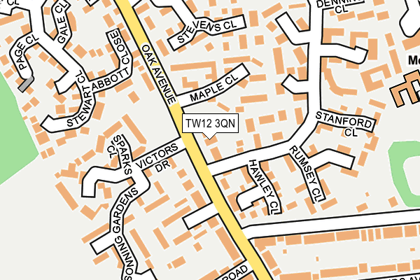 TW12 3QN map - OS OpenMap – Local (Ordnance Survey)