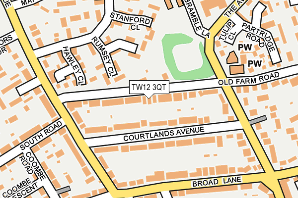 TW12 3QT map - OS OpenMap – Local (Ordnance Survey)