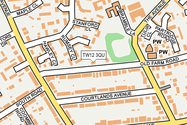 TW12 3QU map - OS OpenMap – Local (Ordnance Survey)