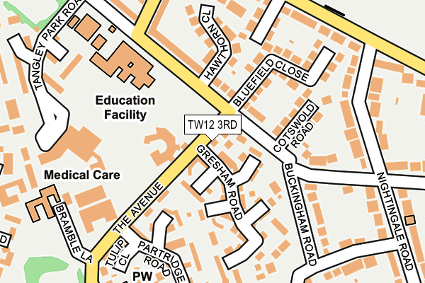 TW12 3RD map - OS OpenMap – Local (Ordnance Survey)