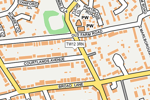 TW12 3RN map - OS OpenMap – Local (Ordnance Survey)