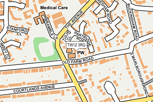 TW12 3RQ map - OS OpenMap – Local (Ordnance Survey)