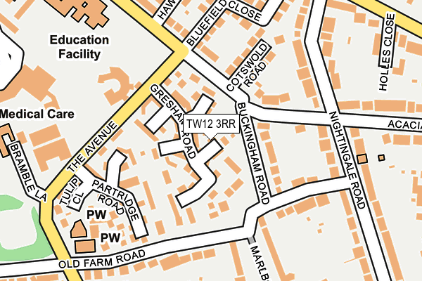 TW12 3RR map - OS OpenMap – Local (Ordnance Survey)