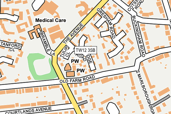 TW12 3SB map - OS OpenMap – Local (Ordnance Survey)