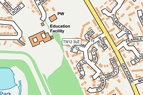 TW12 3UZ map - OS OpenMap – Local (Ordnance Survey)