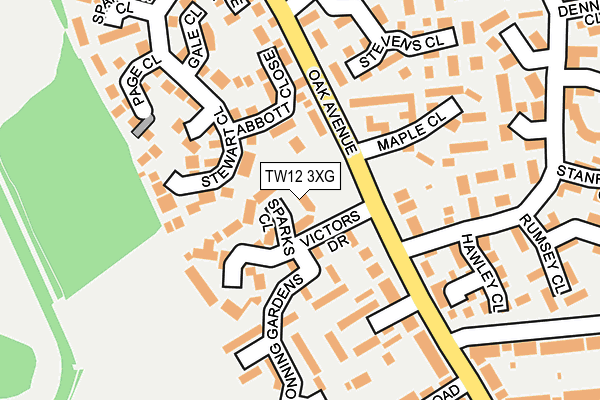 TW12 3XG map - OS OpenMap – Local (Ordnance Survey)