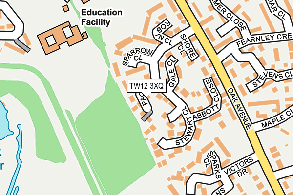 TW12 3XQ map - OS OpenMap – Local (Ordnance Survey)