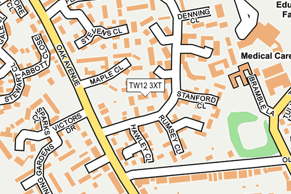 TW12 3XT map - OS OpenMap – Local (Ordnance Survey)