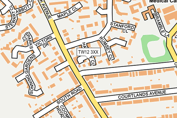 TW12 3XX map - OS OpenMap – Local (Ordnance Survey)
