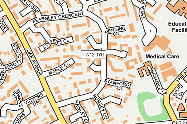 TW12 3YG map - OS OpenMap – Local (Ordnance Survey)