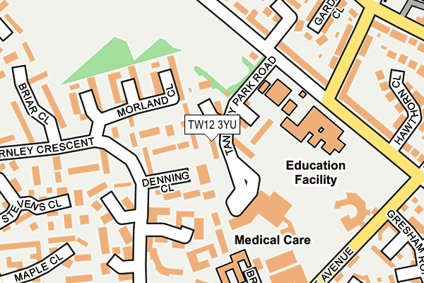 TW12 3YU map - OS OpenMap – Local (Ordnance Survey)