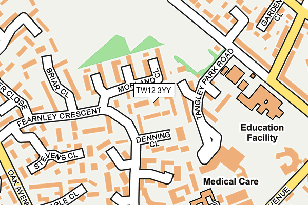 TW12 3YY map - OS OpenMap – Local (Ordnance Survey)