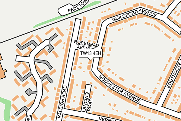 TW13 4EH map - OS OpenMap – Local (Ordnance Survey)