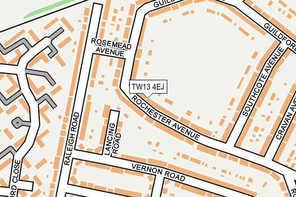 TW13 4EJ map - OS OpenMap – Local (Ordnance Survey)