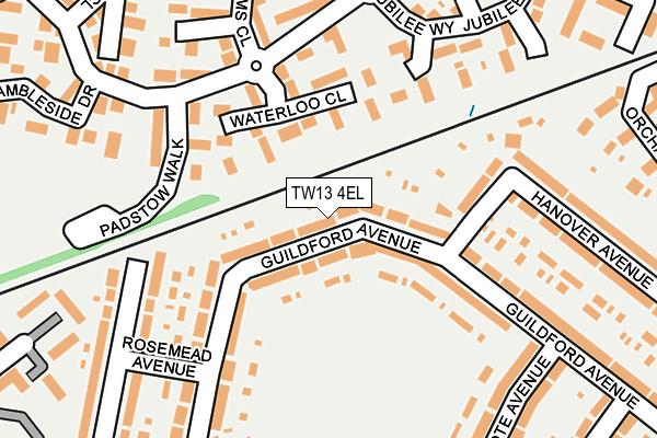 TW13 4EL map - OS OpenMap – Local (Ordnance Survey)