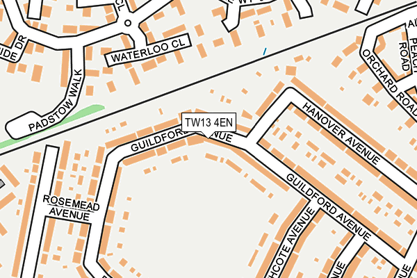 TW13 4EN map - OS OpenMap – Local (Ordnance Survey)