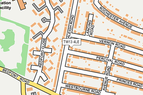 TW13 4LE map - OS OpenMap – Local (Ordnance Survey)