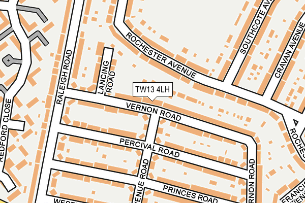 TW13 4LH map - OS OpenMap – Local (Ordnance Survey)