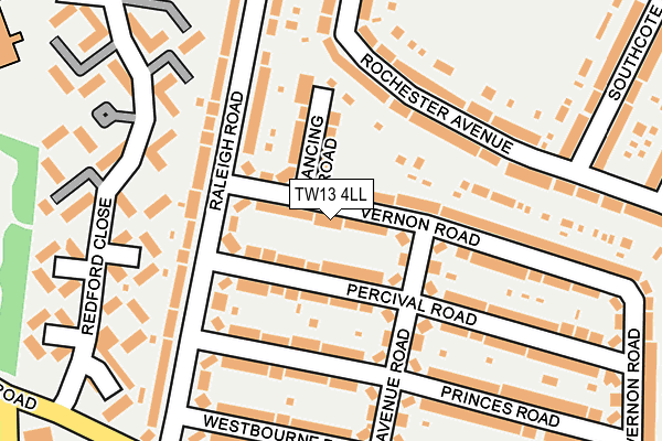 TW13 4LL map - OS OpenMap – Local (Ordnance Survey)