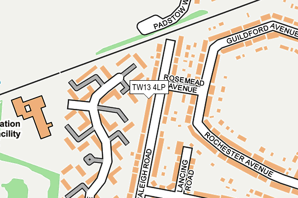 TW13 4LP map - OS OpenMap – Local (Ordnance Survey)