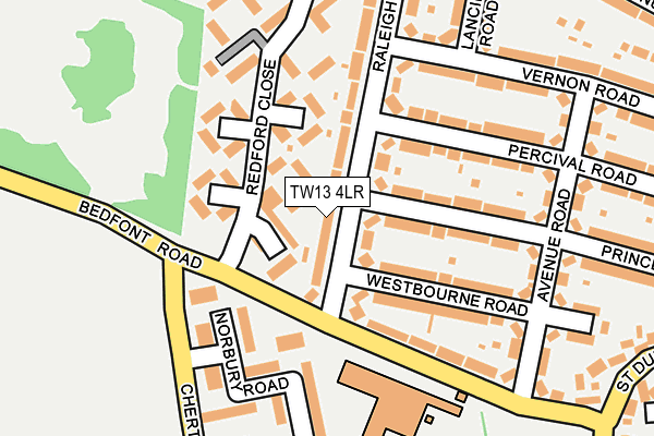 TW13 4LR map - OS OpenMap – Local (Ordnance Survey)