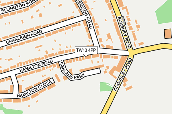 TW13 4PP map - OS OpenMap – Local (Ordnance Survey)