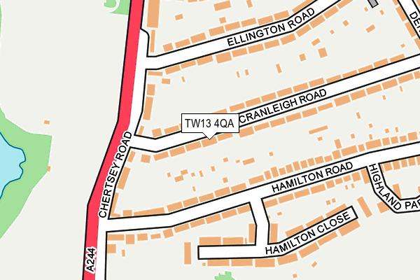 TW13 4QA map - OS OpenMap – Local (Ordnance Survey)